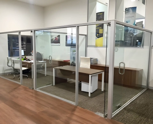 Car Showroom Glass Partitions Administration Room