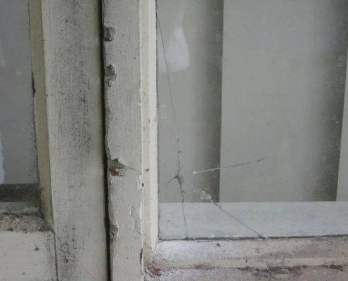 Crack on Glass Wndow